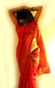 Desi BBW in a Red sari