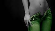 Green jeans