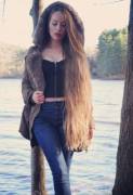 Hooded jacket, long hair, by the water (x-post /r/sexyhair)