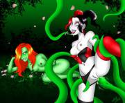 Poison ivy and Harley Quinn