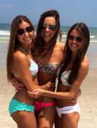 Three brunettes