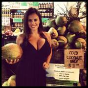 Coconuts and melons.