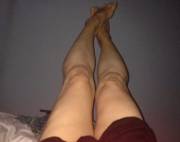Laying down with my skirt up