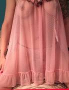 Sheer Pink Nightie Ready (f)or Removal