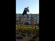Kid breaks both arms/shoulders in one swing