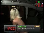 Woman stripping on Czech version of Cash Cab [1:47]