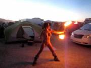 Burning Man fire juggler