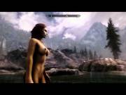 The Elder Scrolls V: Skyrim - naked walk my character [Bosmer]