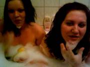 Swedish Girls Bathing Together [Slight Slip 1:35]
