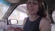Pretty girl rides cock in the driver's seat [GIF]
