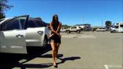 Getting completely naked in the parking lot [GIF]