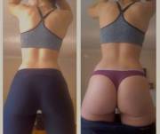 In and out of my yoga pants.