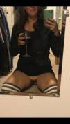 this weather calls (f)or thigh highs and red wine