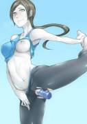 Wii Fit Trainer doing some stretches [Nintendo] (regura)