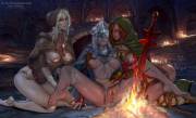 Plain Doll, Fire Keeper, and the Emerald Herald (vintem) [Bloodborne &amp; Dark Souls]