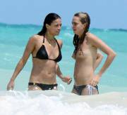 Cara Delevigne, with Michelle Rodriguez, topless on a Mexican Beach!