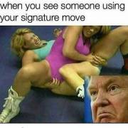 Trump's signature move