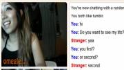 Hot girl flashes a stranger on Omegle