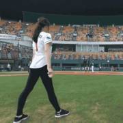 yoga pants and baseball gif