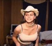 Flashing cowgirl [gif]