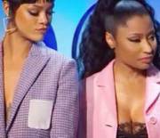 rihana nicki minaj breast envy moment