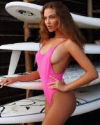 Kristina Krayt in pink one piece