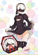 9S being cute