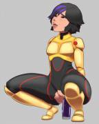 Gogo Tomago having herself a good ole time (drawbutts) [Big Hero 6]