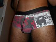 Comic underwear bulge