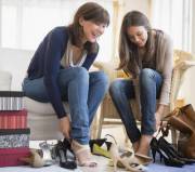 Rich mother and daughter trying on new shoes (x-post /r/RichGirls)