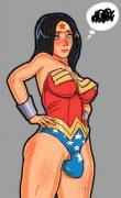 Wonder Woman's "little problem", also getting her butt fucked (sen-kg)