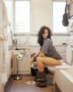 Sarah Silverman on the toilet.