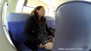 Asian Girl Peeing on a Bus