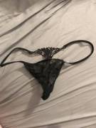 Celebrated my thanksgiving early by blowing a load into my sister black thong.