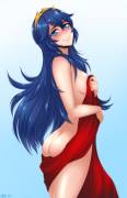 Shy Lucina trying to cover up [spewing mews]