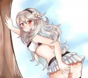 Corrin: Novice Vacationer showing off her rear (Roiner-Rinku)