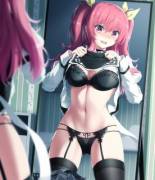 Showing off in the mirror [Rakudai Kishi no Cavalry]