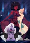 Lingerie Garnet, Amethyst, and Pearl