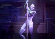 Stripper Liara giving crew a show