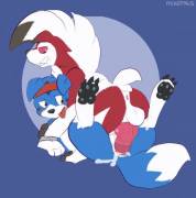 Midnight Lycanroc x Gaomon [Pocketpaws]