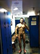 Naked in the locker room