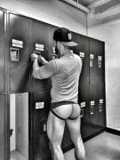 Opening his locker (X-Post /r/menass)