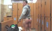 Thong in the locker room (X-Post /r/gaythong)