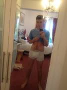 Man City White Boxers selfie