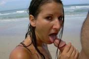 Blowjob on the beach