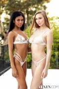 Stunning babes in white - Nia Nacci &amp; Kendra Sunderland