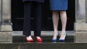 British Prime Minister Theresa May meets with Scottish First Minister Nicola Sturgeon