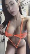 Asian shows off new bikini