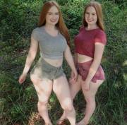 redhead PAWG twins