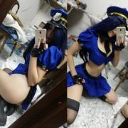 Officer Caitlyn selfies by Kate Key (self)